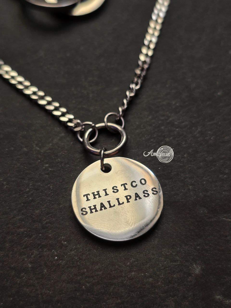 گردنبند استیل مدل This Too Shall Pass